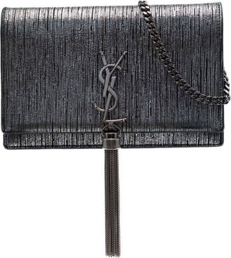 Saint Laurent Pre-owned Saint Laurent Metallic Suede Monogram Kate Tassel Wallet on Chain Ladies 1I3K33BFTT407I6U
