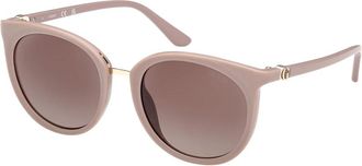 Guess Zonnebril met ronde glazen - Dames - Zonnebrillen - Beige - 52 MM - Accessoires