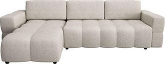 Sia Home Sof&aacute; cama esquinero izquierdo con arc&oacute;n 5 plazas boucl&eacute; beige