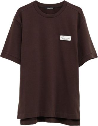 Jacquemus Dark Brown Logo T-Shirt