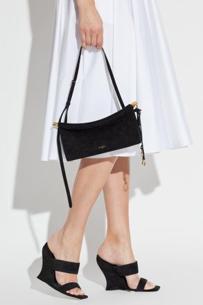 Alaia Shoulder Bag East West Small, Womens, Black