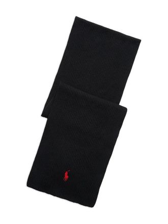 Polo Ralph Lauren ribbed cotton scarf - men - Cotton - One Size - Black
