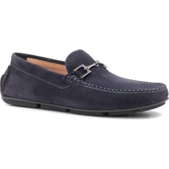 Bruno Magli Teramo Bit Driving Loafer in Navy Suede at Nordstrom Rack, Size 8.5