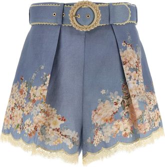 Zimmermann Cascadian Tuck Bermuda E Short Celeste-Donna