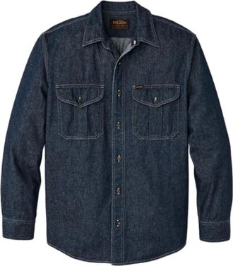Filson Heren, Overhemden, Blauw, Maat: S Denim