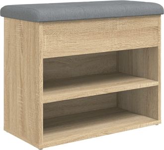 vidaXL Vidaxl - Banco Zapatero Madera De Ingenier&iacute;a Roble Sonoma 62x32x50 Cm