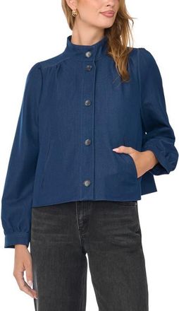 Vince Camuto Funnel Neck Bubble Jacket in Indigo at Nordstrom, Size X-Large