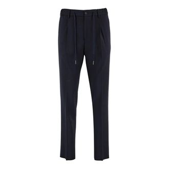 Tagliatore Slim-fit Trousers, male, Blue, Size: 3XL Newman Stretch Wool Pants