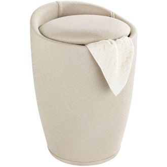 WENKO Taburete Candy Beige Aspecto De Lino