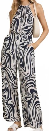 Gilli Sleeveless Halter Jumpsuit In White