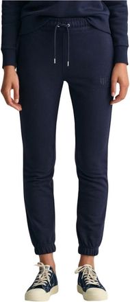 GANT Vintage Joggingbroek - Dames - Sweatpants - Blauw - XL - Katoen - Broeken