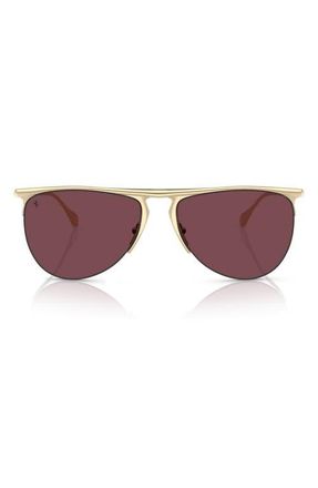 Ferrari 59mm Pilot Sunglasses in Pale Gold /Bordeaux at Nordstrom