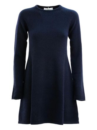 Lisa Yang Flared mini-jurk met raglan mouwen - Blauw