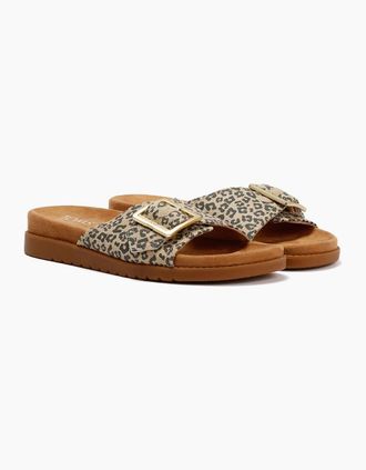 Toms Womens TOMS Marin Slide Womens Leopard Sandals - Cream - Size: 7