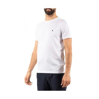 Dondup T-Shirts, male, White, Size: 2XL Casual Cotton T-Shirt