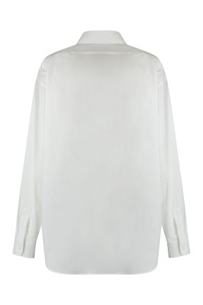 Moschino Womens Stretch Poplin Shirt - White Cotton - Size EU 40 (Womens)