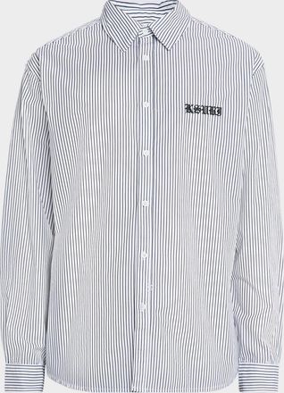 Ksubi Mens Haunted Striped Button-Front Shirt