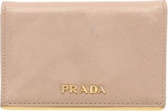 Prada Tweedehands leren portemonnees - Dames - Vintage Accessoires - Beige - ONE Size - Leer - Vintage