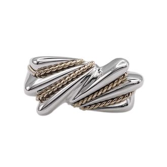 Tiffany & Co. Gold Silver Yellow Gold (18K) Silver 925 Band Ring (Pre-Owned)
