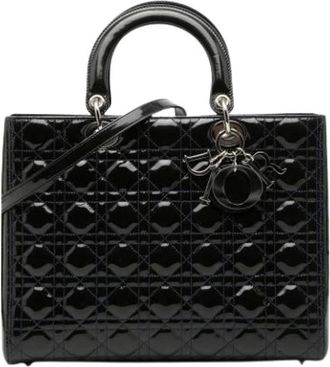 Dior Pre-owned Lady Dior - Dames - Vintage Handtas - Zwart - ONE Size - Leer - Vintage