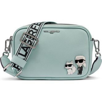 Karl Lagerfeld Maybelle Crossbody with Karl & Choupette Pins in Fresh Mint at Nordstrom