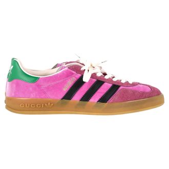 Gucci Pre-owned Mens x Adidas Gazelle Sneakers in Pink Suede - Size UK 9