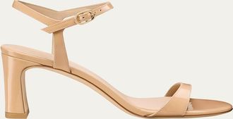 Stuart Weitzman Babette Patent Ankle-Strap Sandals