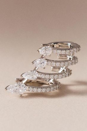 Nadri Bonne Ann&eacute;e Multi Row Cuff Earrings