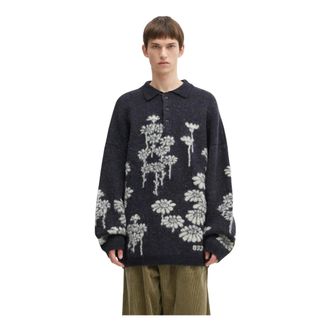 032c Melting Daisies Sweater - - Knitwear - Uomo - Blu - L