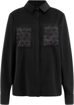 Guess Overhemden, Dames, Zwart, S, Polyester, Marguerite Blouse