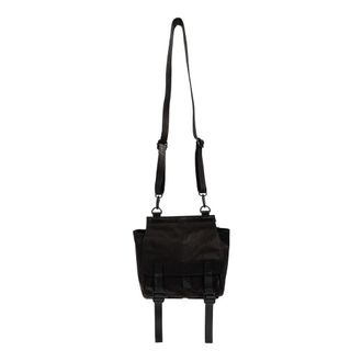 Yohji Yamamoto Leren Tas - Heren - Schoudertassen - Zwart - L - Leer - Tassen