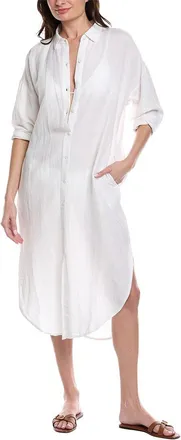 Tommy Bahama St. Lucia Boyfriend Linen-Blend Shirtdress