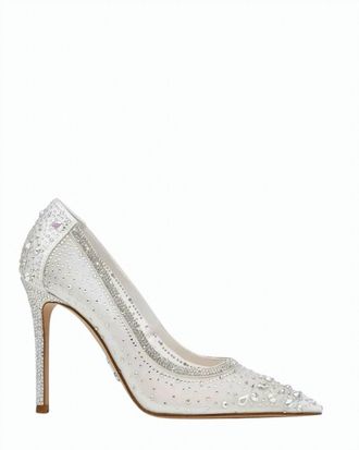 Steve Madden Encaged Ivory Pointed Rhinestone Stiletto Heels