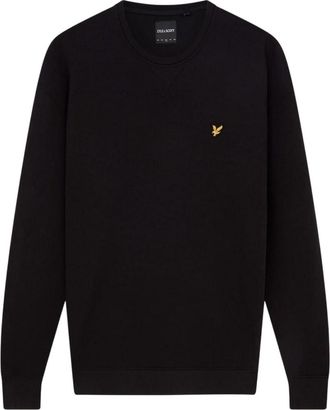 Lyle & Scott Heren Sweatshirt met Geborduurd Logo (Jet Zwart)