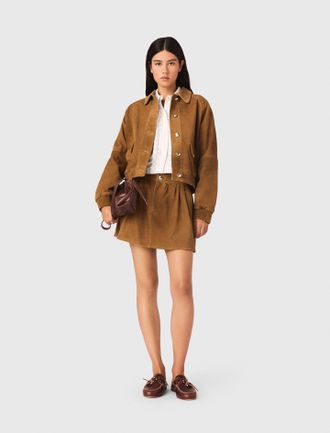 Maje Suede Jacket - Camel - Maje