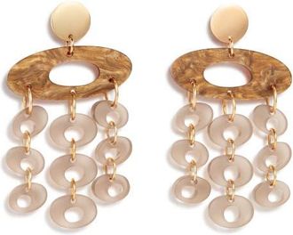 Toolally Hepworth Chandelier Earrings - Mocha & Champagne at Nordstrom
