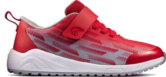 Clarks Aeon Pace Youth Textile Trainers in Red Standard Fit Size 5.5