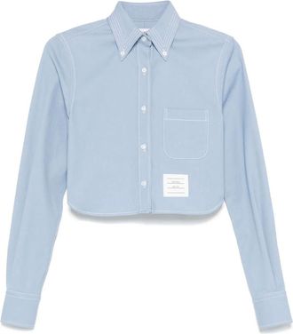 Thom Browne Camicia denim crop - Blu