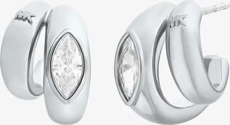 Michael Kors Marquise Cut Cubic Zirconia Double Hoop Earrings