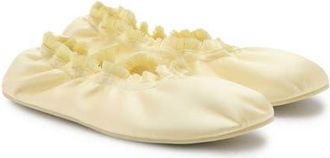 Mango Satin Ballet Flat in Pastel Yellow at Nordstrom, Size 7.5Us