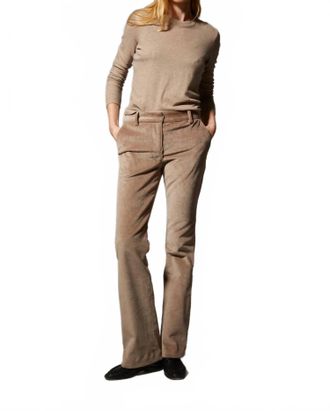 SPRWMN Corduroy Micro Flare Pant In French Taupe