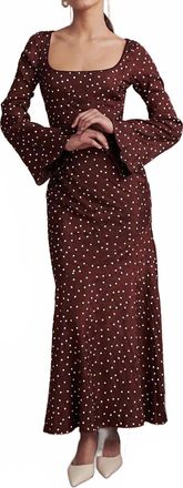 Saylor Narah Midi Dress In Brown