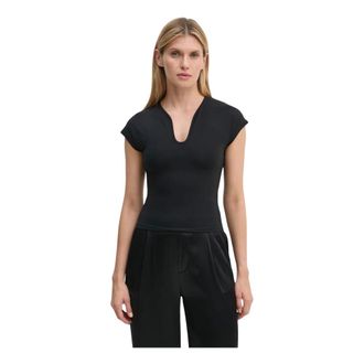 By Malene Birger Tops, Dames, Zwart, XS, Venazia T-shirt