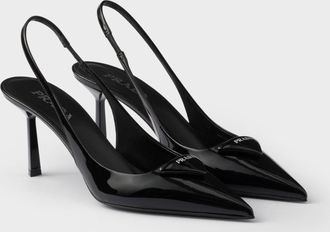Prada Patent leather slingback pumps