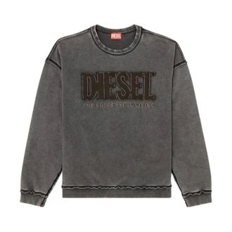 Diesel Heren, Sweatshirts & Hoodies, Zwart, Maat: M Katoen