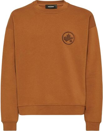 Dsquared2 logo-print cotton sweatshirt - men - Fabric - S - Orange