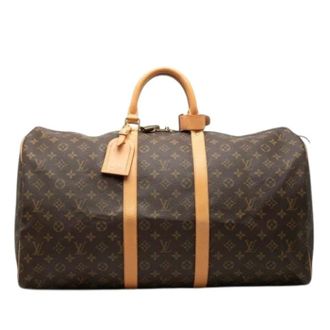 Louis Vuitton Pre-owned Weekend Bags, female, Brown, Size: ONE SIZE Pre-owned Keepall 55
