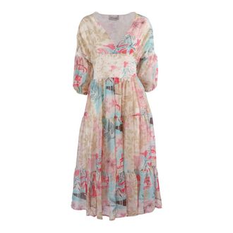Ermanno Scervino Abito Midi - female - Ermanno Scervino - Midi Dresses - Beige - XS - Dresses
