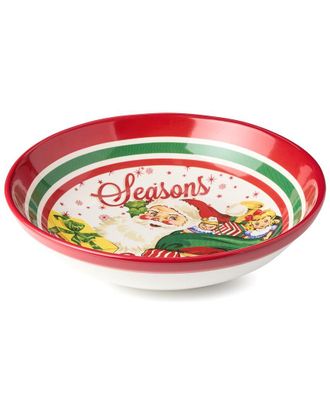 Certified International Santas Retro Christmas Serving Plate