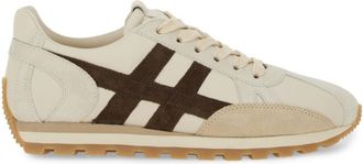 Hogan Beige Color Block Sneakers